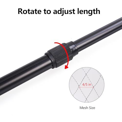 Fishing Landing Net with Telescoping Pole (N: Aluminum Handle With Deep Net and Large Mesh, 35.4" Full)