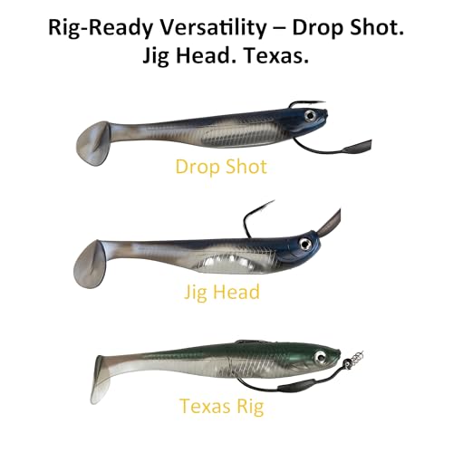 Paddle Tail Swimbait Fishing Lures for Bass Fishing (Chartreuse)