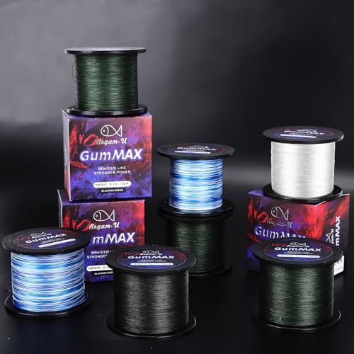 Gummax 8 Strand Braided Fishing Line (Black / 545 Yards / 50 LB)