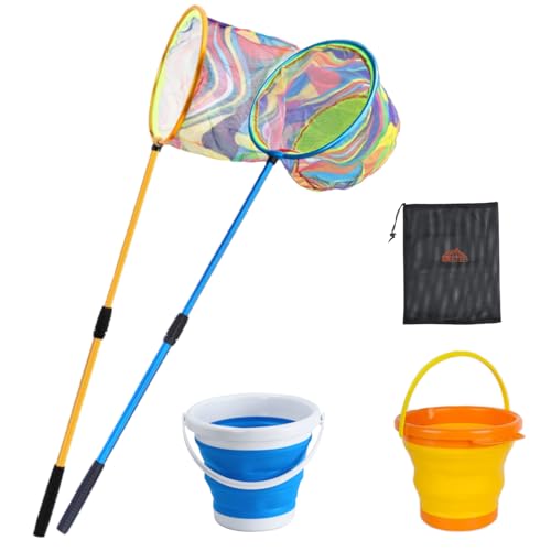 FishingNet2PieceSetRetractableNet forCatchingFrogs andTadpoles