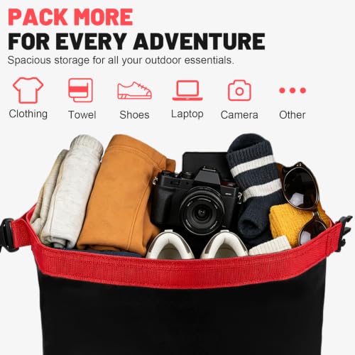 Waterproof Dry Bag Backpack 25L (Black Red / 85L)