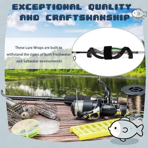 15 Pack Fishing Lure Wrap for Rod Clear PVC Lure Covers Keeps Hook Cover in 3 Sizes to Keep Hook Safe Bait Storage (Pear Shapes)