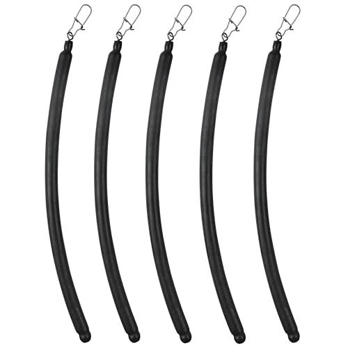 Dragging Weights for Catfishing Tolling Drifting No Snag Sinkers Slip Stick Drag Weights Bottom Search Snagless Catfish Sinker Fishing Weights Catfishing Tackle Gear (Black-5pcs / 4OZ)