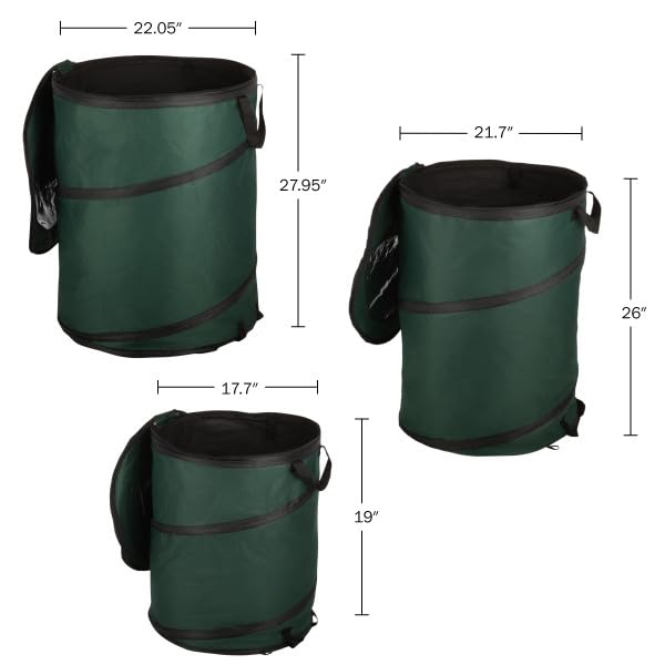 Collapsible Trash Can Camping Essentials (46-Gallon, 32-Gallon and 23.1-Gallon)