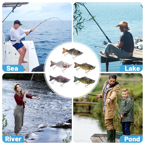 5 PCS Bionic Swimming Bait
