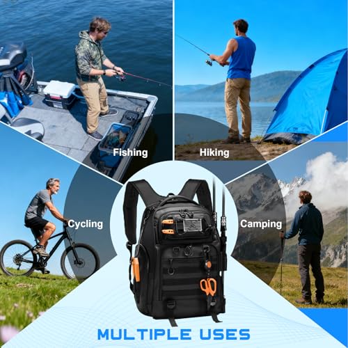 50L Fishing Backpack with 2 Rod Holders Storage (B: 50L Backpack)