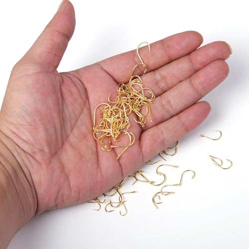 Small Fishing Hooks for Freshwater (600pcs (#2-#20) / Gold)