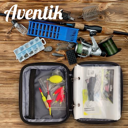 Fishing Tackle Binder Hard EVA Shell Cover Fishing Bait Organized Storage Saltwater Resistant Fishing Tackle Storage Bag (Blue)