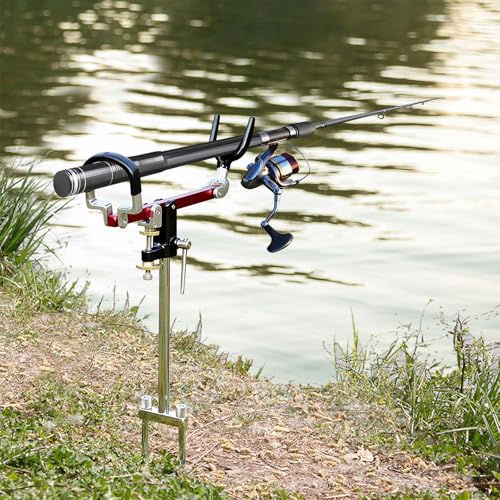 Fishing Rod Holders for Bank Fishing (Red)