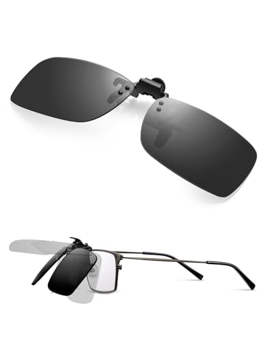 Polarized Clip on Sunglasses for Prescription Glasses Men Women UV400 Flip Up Sun Glasses for Driving Reading Fishing