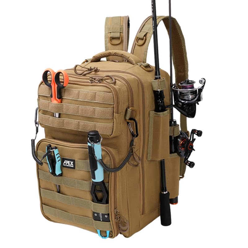 Fishing Backpack with Rod Holder