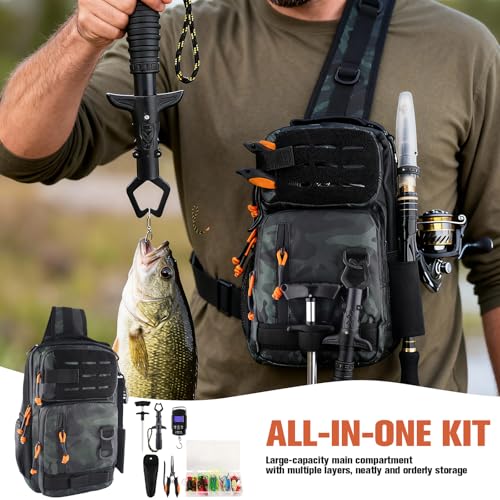 Fishing Backpack with Tackle Boxes (Green)