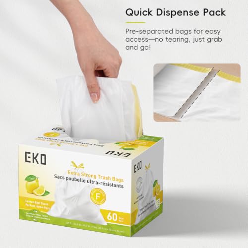 Ultra Strong Extra (60 Count (Pack of 1) / 13 Gallon Bags/Code F (Lemon))