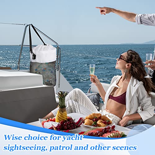 2 Pack Boat Trash Bag Mesh Garbage Holder (Black, White)