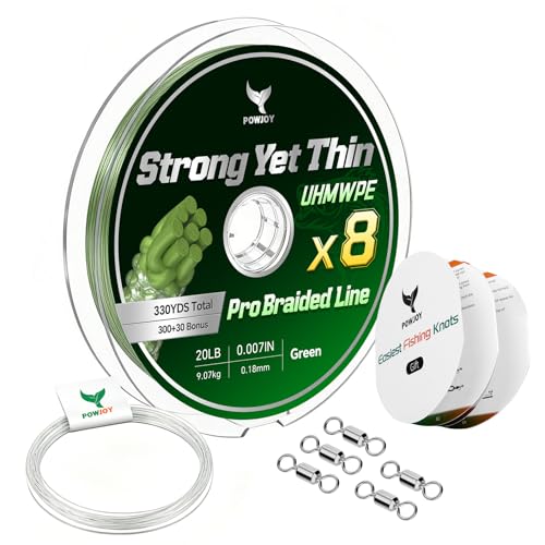 8 Strand UHMWPE Braided Fishing Line 20LB w
