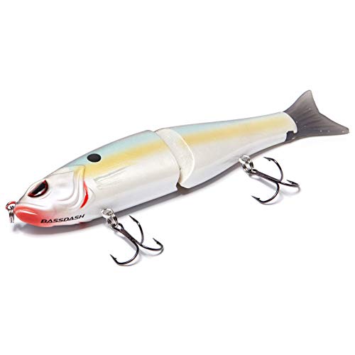 SwimShad Glide Baits Jointed Swimbait Bass Pike Salmon Trout Muskie Fishing Lure (Threadfin / 4.5in/0.65oz)