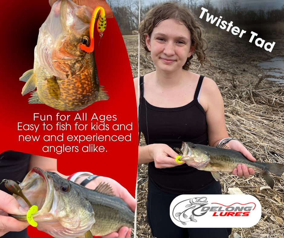 Made in USA Twister Tad Fishing Lures (Minnnow Silver)