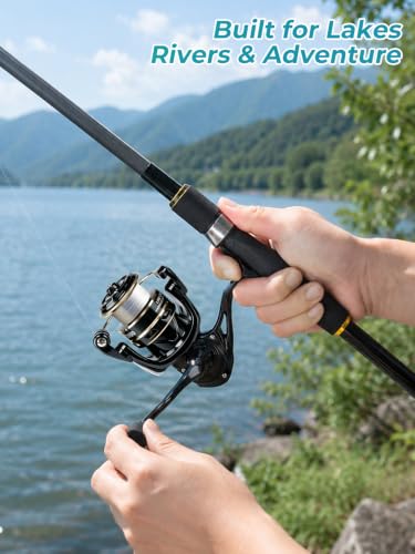 6Ft Telescopic Spinning Fishing Pole and Reel Combo with Tools (6FT-Full Kit with tools)