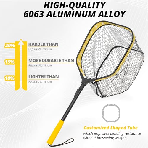Floating Fishing Net for Fly Fishing (Yellow)