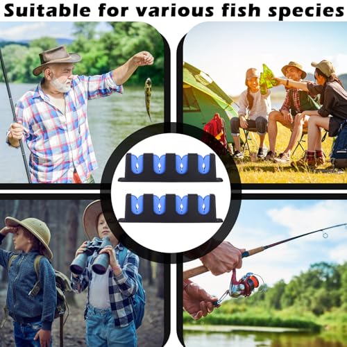 4 Pcs Rod Holders Fishing Boat Pole Holder (Blue / 9.7 Inch)