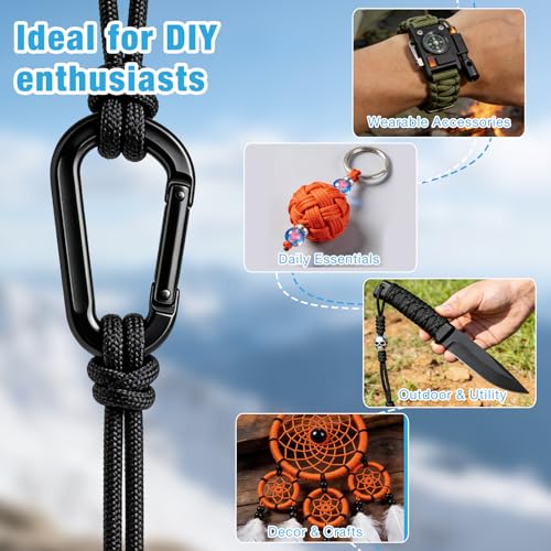 Paracord 550 Rope (Black / 100FT)