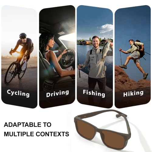 Polarized Sunglasses for Men Women (3pack Black/Dark Green/Brown)