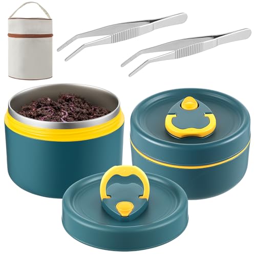 2 Pack Worm Containers for Fishing