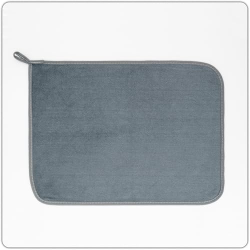 9 Pack Gray Fishing Towels with Clips & Zinger Retractors (9pcs-gray)