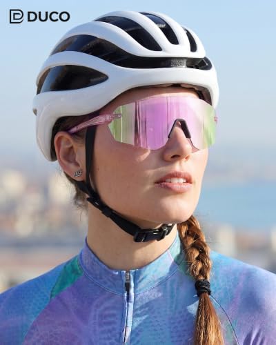 Rimless Running Cycling Sunglasses for Men Women UV400 (Lavender)