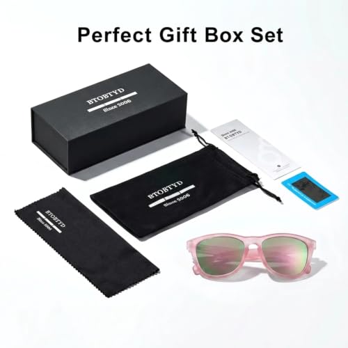 Polarized Sunglasses for Women and Men (Pink Frame / Pink Lens)
