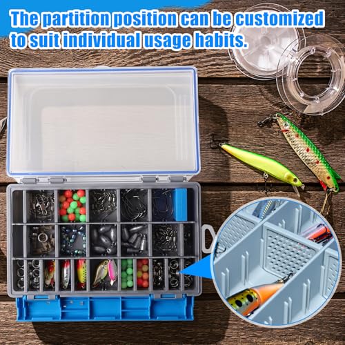 6 Pack 3600 Fishing Tackle Boxes Waterproof (Blue / 3600)