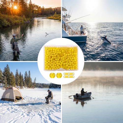 Fishing Bobber Stops and Beads Set (Yellow)