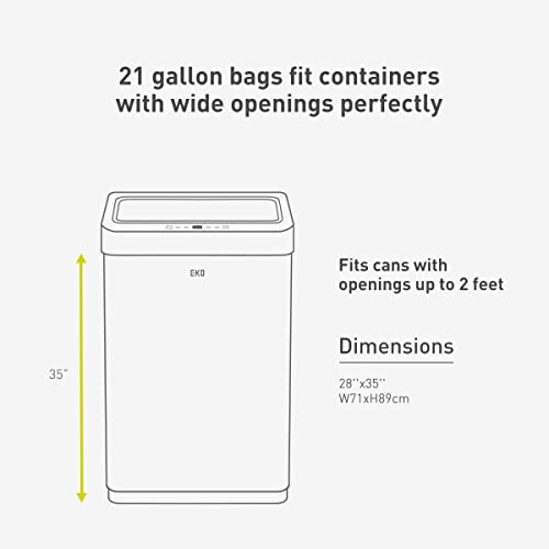 21 Gallon / 50-90 Liter, 60 Count Drawstring Trash Bags, Extra-Strong Unscented Garbage Bags, Easy-Dispense Roll for Kitchen & Household Use, Code G, White (60 Count (Pack of 1) / 21 Gallon Bags/Code G)