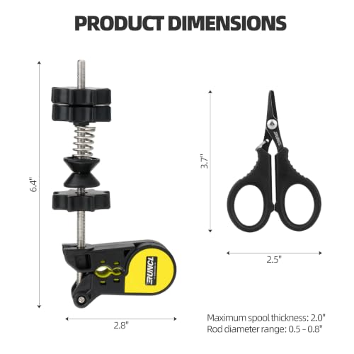 Portable Fishing Line Spooler (Yellow)