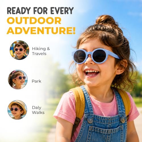 Kids Polarized Sunglasses for Boys & Girls (Blue)