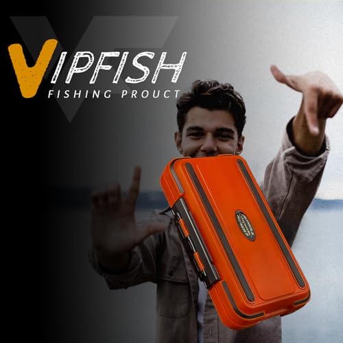 Fishing Tackle Kit with Box (Fishing Accessories Kit 423Pack-Orange)