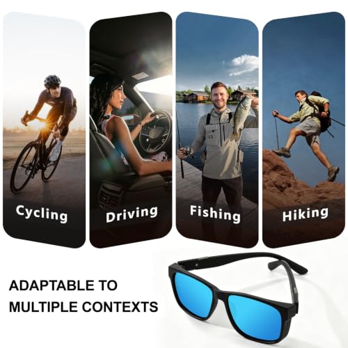 Polarized Sunglasses for Men Women (3pack Blue/Blue/Blue)