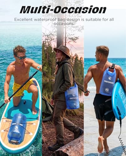 Waterproof Small Dry Bag with Phone Case & Emergency Whistle 5L (Blue / 5L)