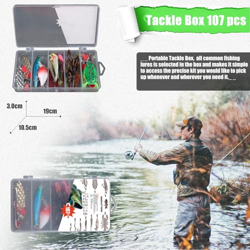 Metal Spoon Spinner Lures (107pcs)