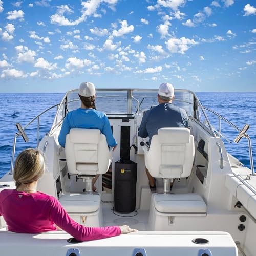 Portable Boat Trash Can (Black Full)