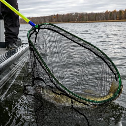 Large Fishing Net (Green / 11.48ft/137.8"Total Length(Extendable))