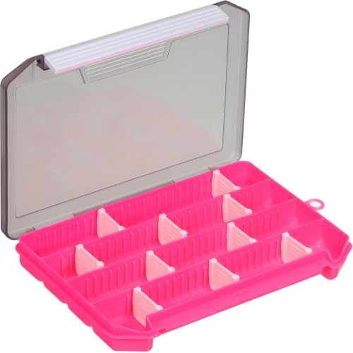 2 Pack Fishing Tackle Boxes (2 Pack Pink(Size: 8" L x 5.5" W x 1" H))