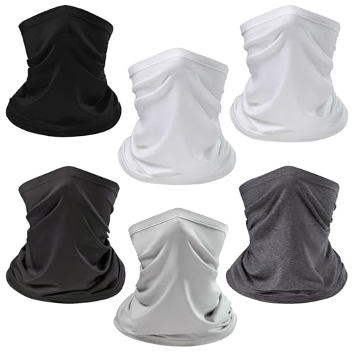 6 Pack UPF 50+ Neck Gaiter Breathable Quick Dry Outdoor Face Mask