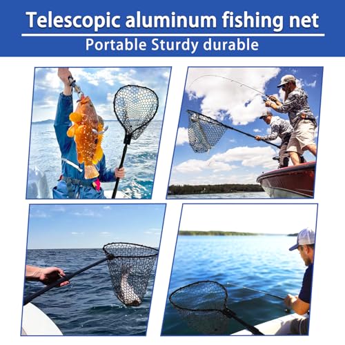Black Telescoping Rubber Net (Black:Upgraded Metal Lock|length:63.8")