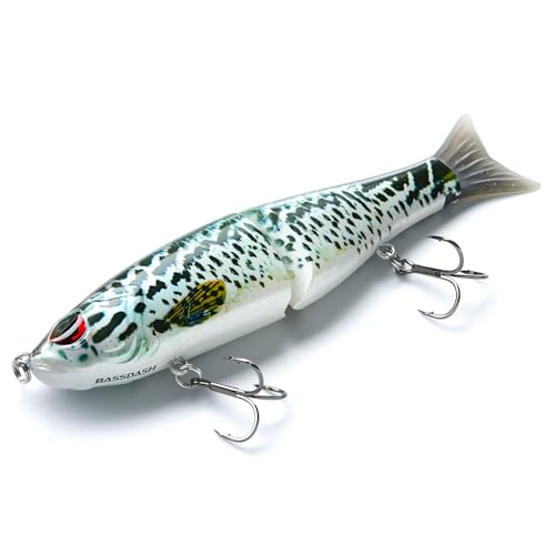 SwimShad Glide Baits Jointed Swimbait Bass Pike Salmon Trout Muskie Fishing Lure (Blue Mackerel / 4.5in/0.65oz)