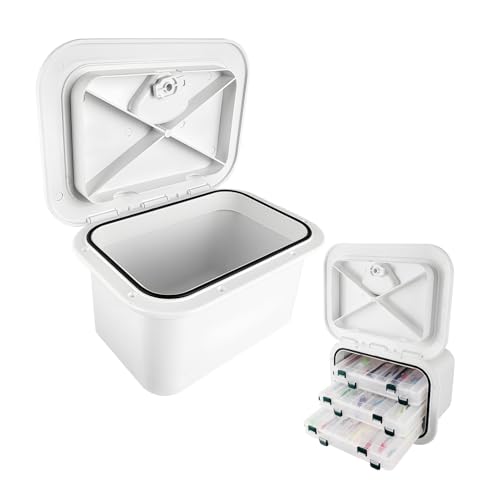 Marine Deck Storage Box with Lock (white / 270-375BOX)