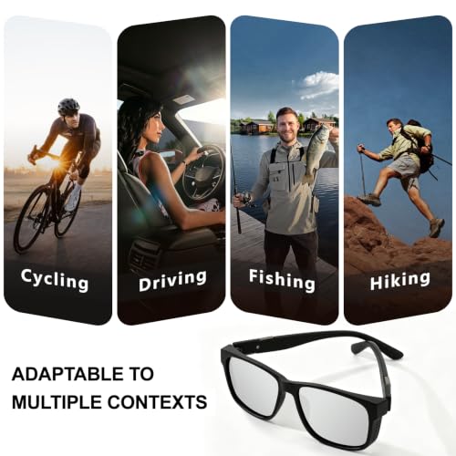 Polarized Sunglasses for Men Women (3pack Black/Blue/Silver)