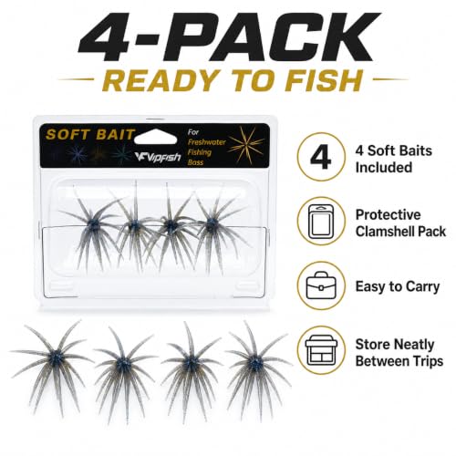 Urchin Baits for Bass Fishing (Smoke Silver Shad)