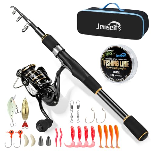 8Ft Telescopic Spinning Fishing Pole and Reel Combo (8FT-Full Kit)