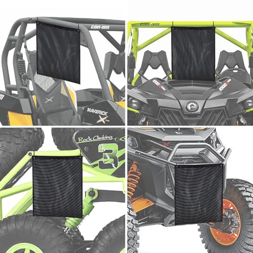 2 Pcs UTV Trash Sack PVC Mesh Bag (black)